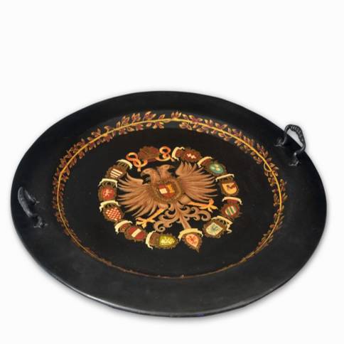 LARGE IRON TRAY- EAGLE DESIGN